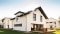 Several detached/two-family houses in a new housing estate.