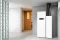 The picture shows a Viessmann Vitocal 252-A heat pump next to a Vitocharge photovoltaic power storage unit