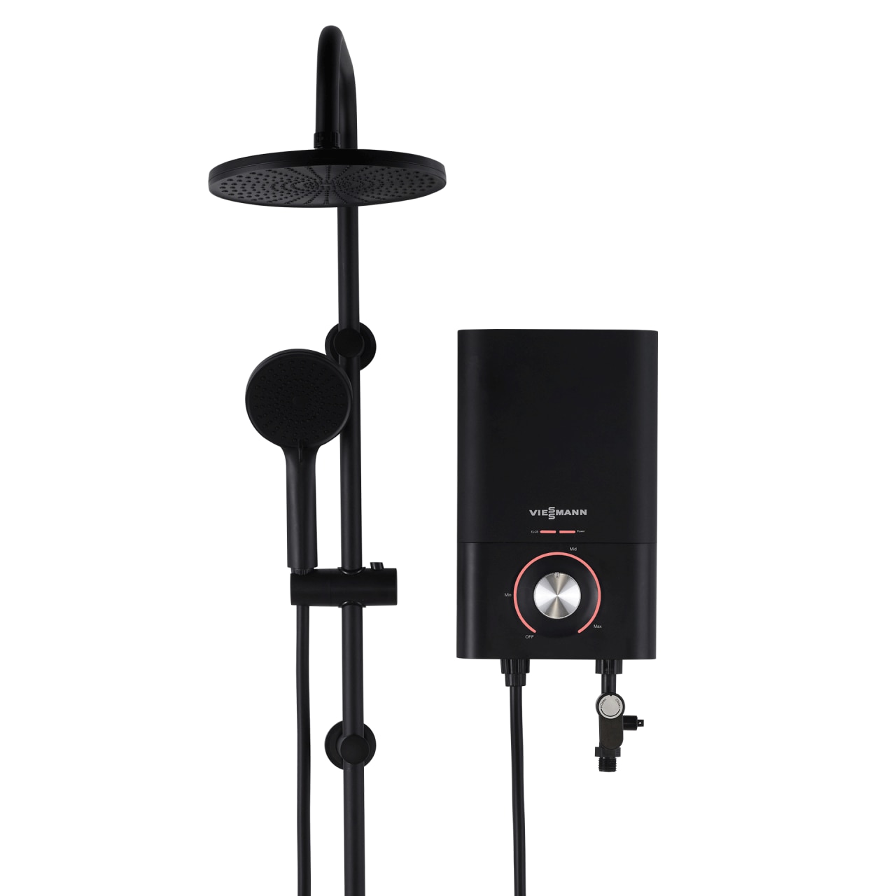 Vitowell easy Rainshower Premium Set (Matt Black) | Viessmann